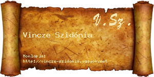 Vincze Szidónia névjegykártya