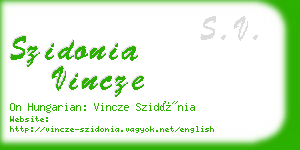 szidonia vincze business card